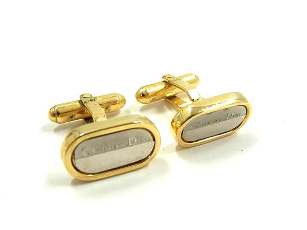 ChristianDior クリスチャンディオール ヴィンテージ カフスボタン カフリンクス アクセサリー ビジネス 紳士 ゴールド系 DL2930