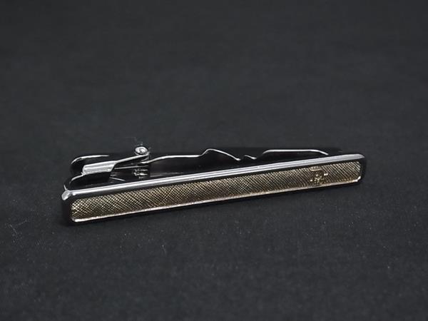 ■美品■ ChristianDior クリスチャンディオール ネクタイピン タイクリップ ビジネス 紳士 メンズ ゴールド系×シルバー系 DL5035