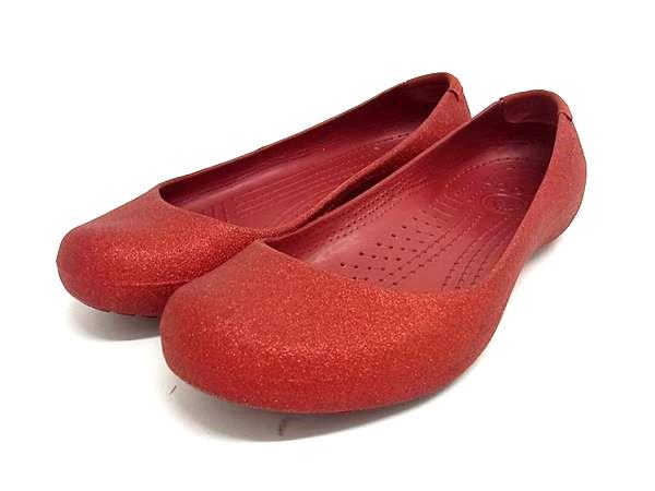 crocs クロックス フラットシューズ パンプス 表記サイズW7 (約23cm) 靴 シューズ レディース レッド系 DL6213