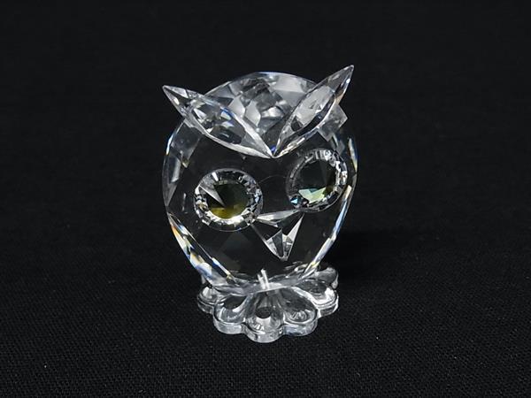 ■極美品■ SWAROVSKI スワロフスキー クリスタル フクロウ 梟モチーフ オブジェ 置物 インテリア クリア DL6711