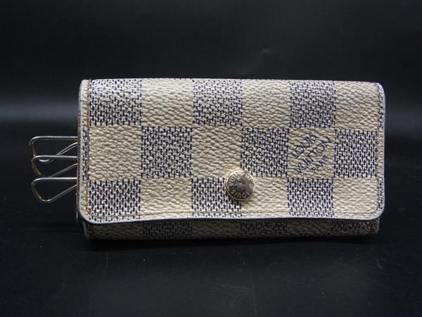 LOUIS VUITTON ルイヴィトン N60020 ダミエアズール ミュルティクレ4 4連 キーケース 鍵入れ レディース メンズ アイボリー系 DL5634