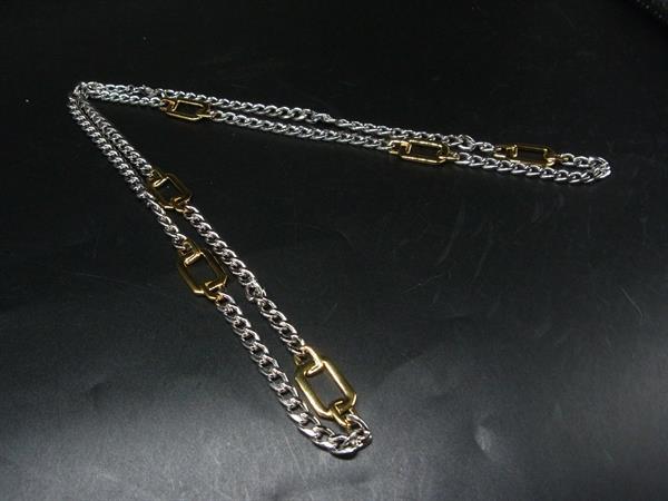 ■美品■ MONET モネ ネックレス ロングネックレス ペンダント アクセサリー レディース シルバー系×ゴールド系 DL5827