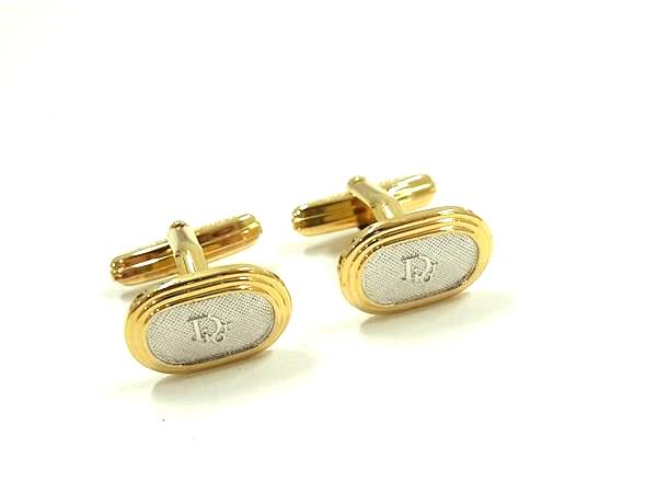 ■美品■ ChristianDior クリスチャンディオール ヴィンテージ カフスボタン カフリンクス アクセサリー ビジネス ゴールド系 DL7889
