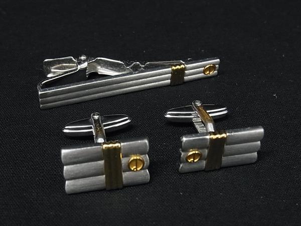 Hawaiian Jewelry - dunhill ダンヒル カフス カフリンクス ネクタイピン タイピン ビジネス 紳士 2点セット シルバー系 DL8626