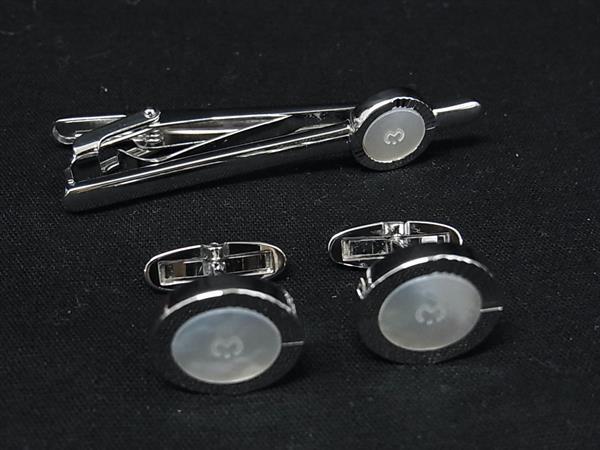 乐天商城 - ■極美品■ mila schon ミラショーン ネクタイピン タイピン カフス カフスリンクス 2点セット シルバー系 DL8647