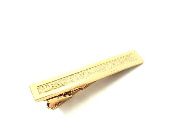 ChristianDior クリスチャンディオール ヴィンテージ ネクタイピン タイクリップ アクセサリー 紳士 メンズ ゴールド系 DL8652