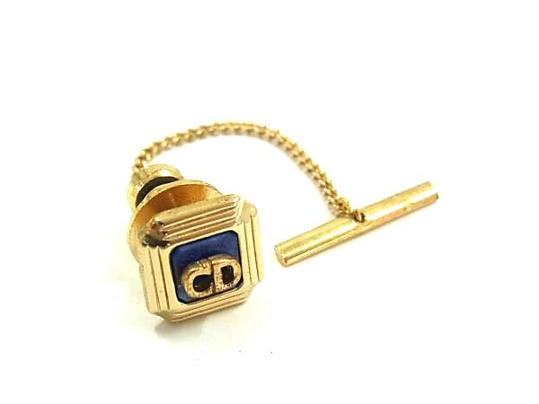 Other - ChristianDior クリスチャンディオール タイタック ネクタイピン アクセサリー メンズ ブルー系×ゴールド系 DL8679