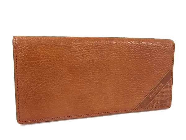 Burberrys バーバリーズ レザー 二つ折り 長財布 ウォレット 小銭入れ 札入れ メンズ レディース ブラウン系 DN5813
