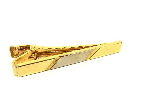 ■美品■ ChristianDior クリスチャンディオール タイクリップ ネクタイピン ビジネス 紳士 メンズ ゴールド系 DK6927