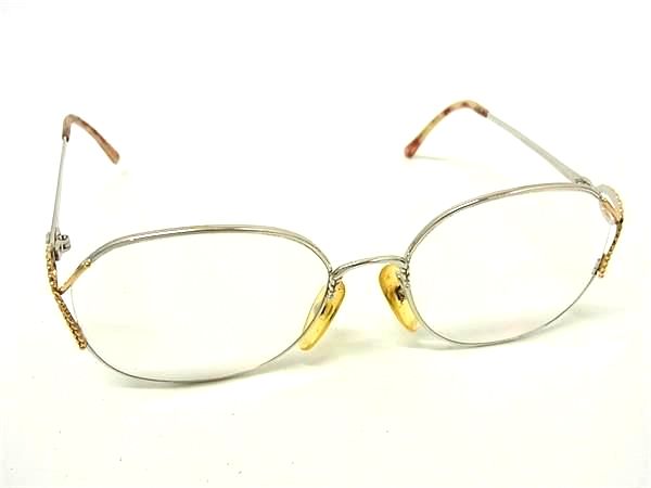 Other - ChristianDior クリスチャンディオール 2901A 46 56□17 度入り メガネ めがね 眼鏡 レディース シルバー系×ゴールド系 DL3697