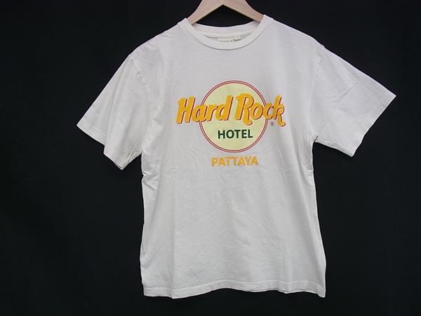 Hard Rock HOTEL PATTAYA ハードロックホテル パタヤ コットン 100％ トップス 半袖 Tシャツ サイズM 洋服 メンズ ホワイト系 DL4968