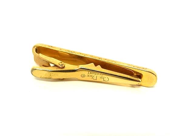 pleasure-Store 楽天市場店のChristianDior クリスチャンディオール ネクタイピン タイクリップ アクセサリー 紳士 メンズ ブラック系×ゴールド系 DL7398｜アングル2
