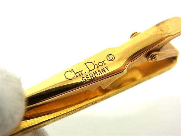 pleasure-Store 楽天市場店のChristianDior クリスチャンディオール ネクタイピン タイクリップ アクセサリー 紳士 メンズ ブラック系×ゴールド系 DL7398｜アングル3