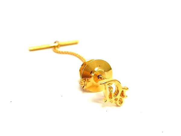 ■美品■ ChristianDior クリスチャンディオール ヴィンテージ タイタック タイチェーン ビジネス 紳士 メンズ ゴールド系 DL8092