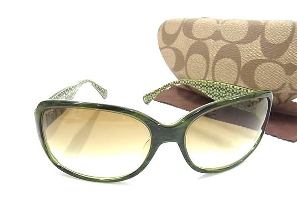 COACH コーチ CASSANDRA S476A 花 フラワー ラインストーン サングラス メガネ 眼鏡 レディース グリー..