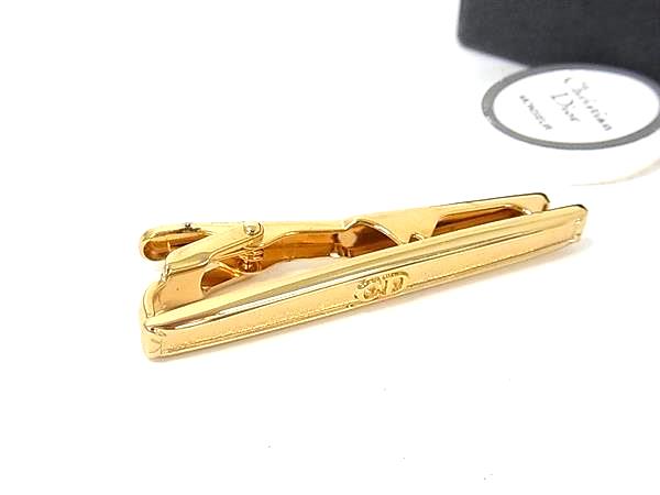 ChristianDior クリスチャンディオール タイクリップ ネクタイピン アクセサリー ビジネス 紳士 メンズ ゴールド系 DN5955