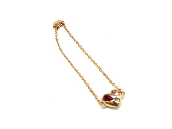 ■美品■ COACH コーチ ラインストーン ハート ブレスレット アクセサリー レディース ゴールド系 DL2514