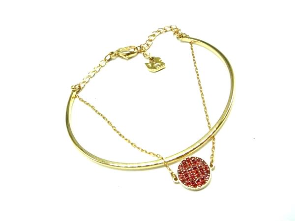 SWAROVSKI スワロフスキー ラインストーン ブレスレット アクセサリー　レディース ゴールド系×レッド系 DL2568