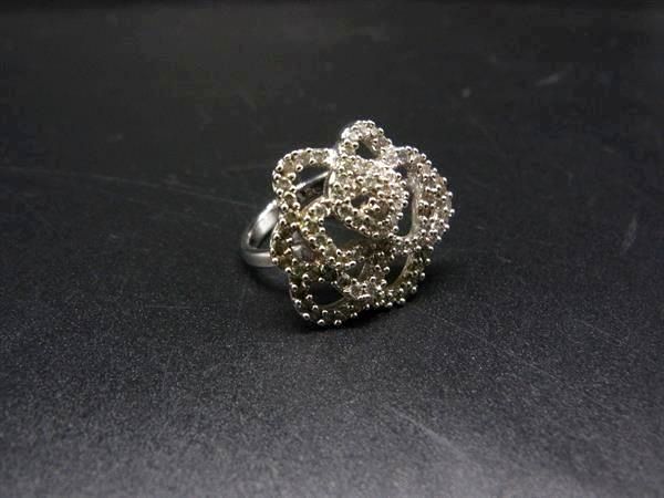 乐天商城 - SWAROVSKI スワロフスキー ラインストーン フラワーモチーフ リング 指輪 アクセサリー 約13号 レディース シルバー系 DL2577