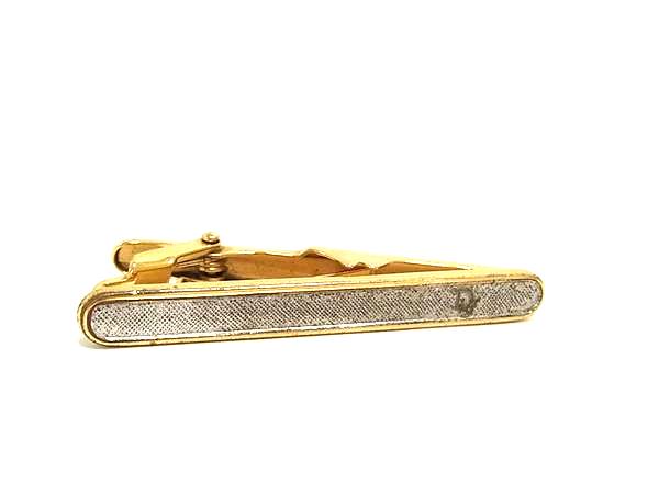 ChristianDior クリスチャンディオール ネクタイピン タイクリップ アクセサリー 紳士 メンズ シルバー系×ゴールド系 DL8694