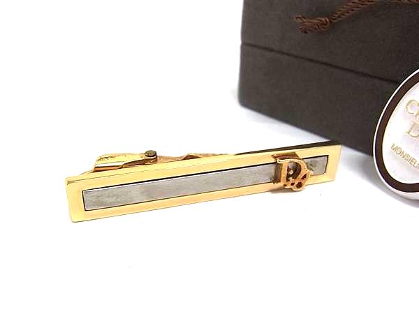 Other - ChristianDior クリスチャンディオール ネクタイピン タイクリップ アクセサリー 紳士 メンズ ゴールド系×シルバー系 DL8984