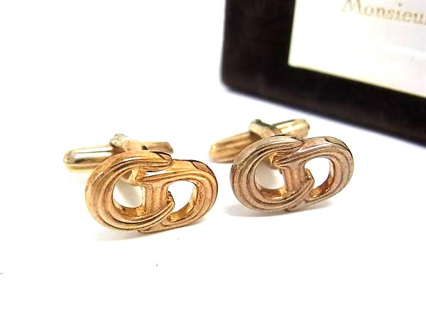 樂天商城 - ChristianDior クリスチャンディオール ヴィンテージ カフリンクス カフスボタン アクセサリー メンズ ゴールド系 DL9609
