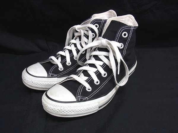 乐天商城 - CONVERSE コンバース オールスター キャンバス ハイカット スニーカー 表記サイズ 24.5cm 靴 ブラック系×ホワイト系 DL9700