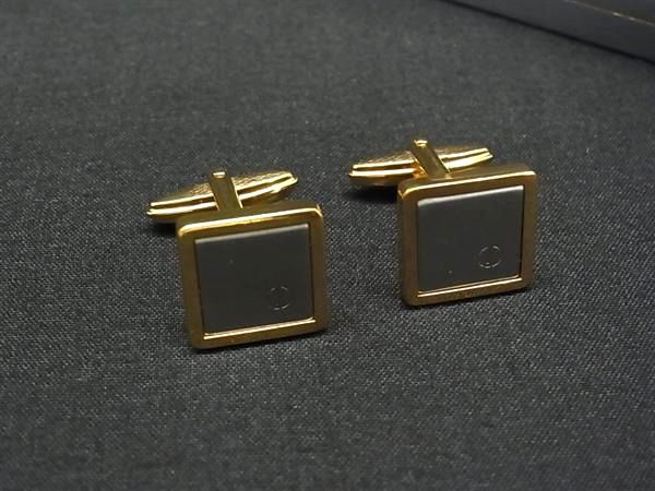 ■美品■ dunhill ダンヒル カフリンクス カフスボタン アクセサリー ビジネス 紳士 メンズ シルバー系×ゴールド系 DN9170
