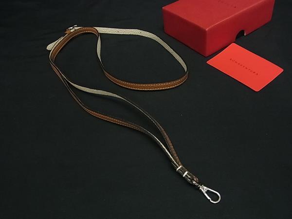 ■新品■未使用■ BONAVENTURA ボナベンチュラ ネックストラップ 携帯ストラップ レディース メンズ ブラウン系 FE5564