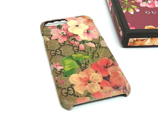 GUCCI グッチ PVC GG柄 花柄 フラワー iPhone7plus/8plus 対応 アイフォンケース スマホケース ブラウン系×マルチカラー FF2109 GUCCI グッチ PVC GG柄 花柄 フラワー iPhone7plus/8plus 対応 アイフォンケース スマホケース ブラウン系×マルチカラー FF2109