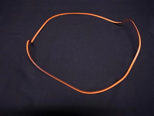 Pearl White - ■極美品■ HERMES エルメス ラニエール レザー チョーカー ネックレス アクセサリー メンズ レディース オレンジ系 FT7305