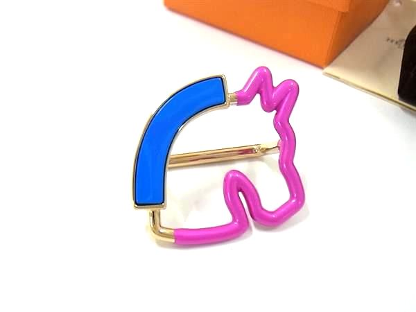 ■新品■未使用■ HERMES エルメス シュヴァル ネオン スカーフリング スカーフ留め アクセサリー ブルー..