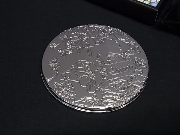 ■新品■未使用■ GUCCI グッチ フラワーモチーフ 花柄 コンパクトミラー 手鏡 拡大鏡 メイク用品 レディース シルバー系 FQ4020...