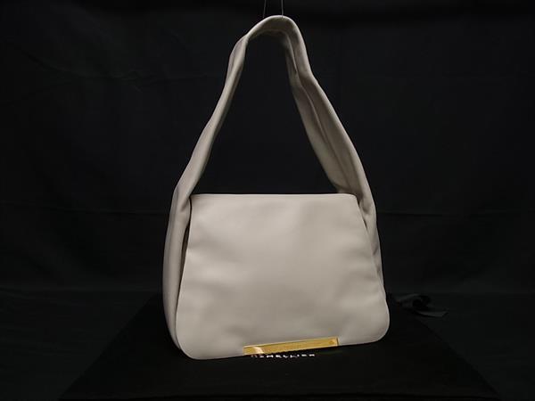 ■新品同様■ DEMELLIER デメリエー レザー ワンショルダー トートバッグ 肩掛けかばん アイボリー系 FR4921