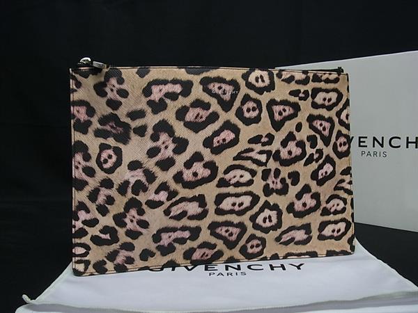 其它 - ■新品同様■ GIVENCHY ジバンシィ PVC レオパード ヒョウ柄 クラッチバッグ セカンドバッグ レディース ベージュ系 FU7764