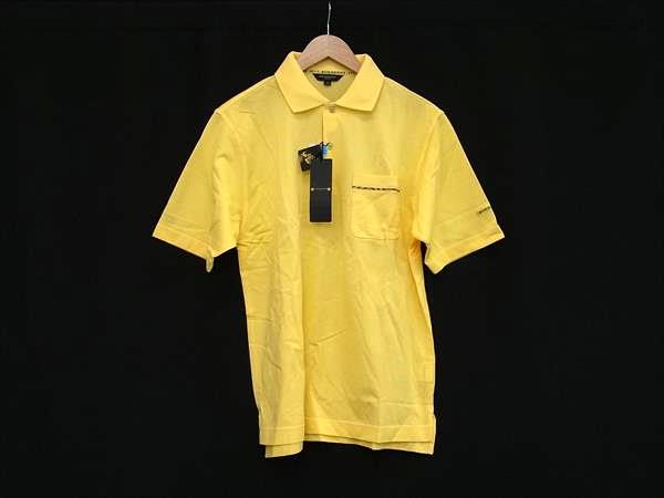 ■新品同様■ BURBERRY GOLF バーバリー ゴルフ コットン100％ 半袖 ポロシャツ トップス 表記サイズ M 洋服 イエロー系 BP5771