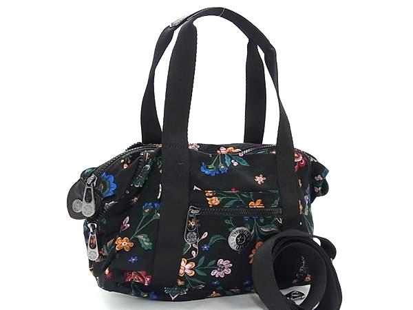 樂天商城 - ■極美品■ Kipling×Frida Kahlo キプリング×フリーダカーロ コラボ ナイロン 2WAY ハンドバッグ ショルダー ブラック系 BP7266