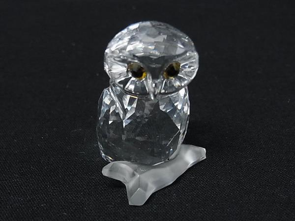 ■極美品■ SWAROVSKI スワロフスキー クリスタル フクロウ オブジェ 置物 インテリア クリア DL1614