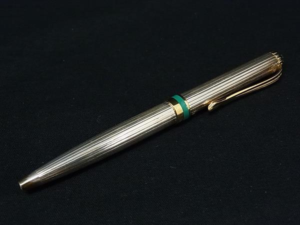 MIKIMOTO ミキモト 天然石 ツイスト式 ボールペン 筆記用具 文房具 レディース シルバー系×ゴールド系 DL6219