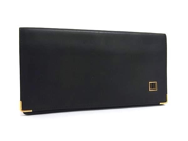 U, 吉 - dunhill ダンヒル コンフィデンシャル レザー 二つ折り 長財布 ウォレット 札入れ カード入れ メンズ ブラック系 DL6828