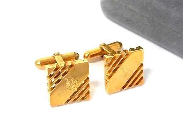 ChristianDior ディオール ヴィンテージ カフスボタン カフリンクス アクセサリー ビジネス 紳士 メンズ ゴールド系 DN5726