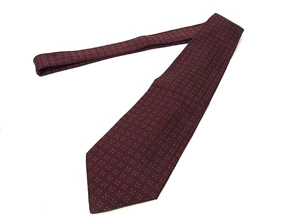 DUNHILL - dunhill ダンヒル シルク100% 総柄 ネクタイ ビジネス 紳士 メンズ ボルドー系 DL9007