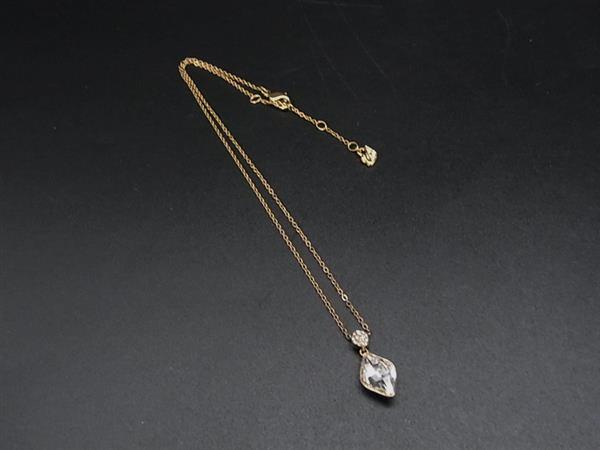 Pink - ■美品■ SWAROVSKI スワロフスキー ラインストーン ネックレス ペンダント アクセサリー レディース ゴールド系 DL9558