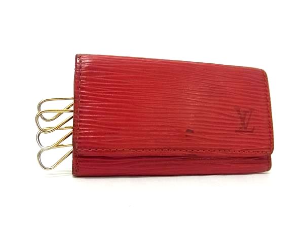 LOUIS VUITTON ルイヴィトン M63827 エピ ミュルティクレ4 4連 キーケース 鍵入れ レディース メンズ カスティリアンレッド DL9932(4.0)