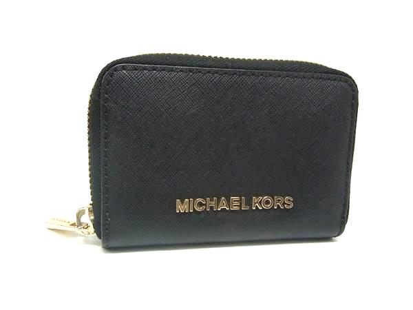 樂天商城 - ■美品■ MICHAEL KORS マイケルコース レザー コインケース コインパース カードケース ブラック系 DM0066