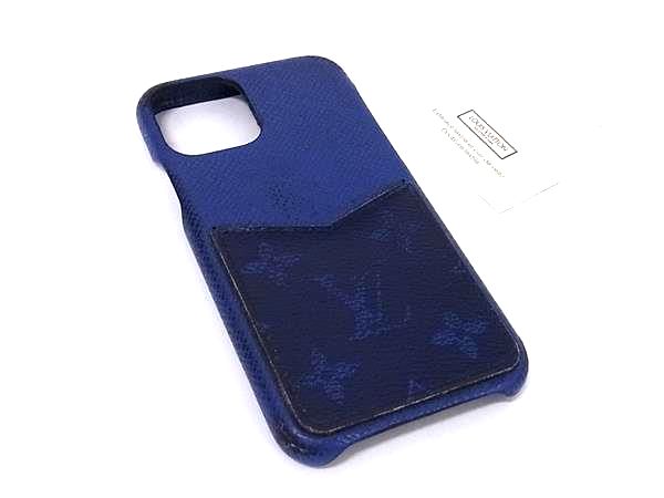 LOUIS VUITTON ルイヴィトン タイガラマ バンパー iphone11 Pro 対応 アイフォンケース スマホケース コバルト ブルー系 BT2238