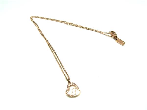 COACH コーチ ラインストーン ハートモチーフ ネックレス ペンダント アクセサリー レディース ゴールド系 DM0212