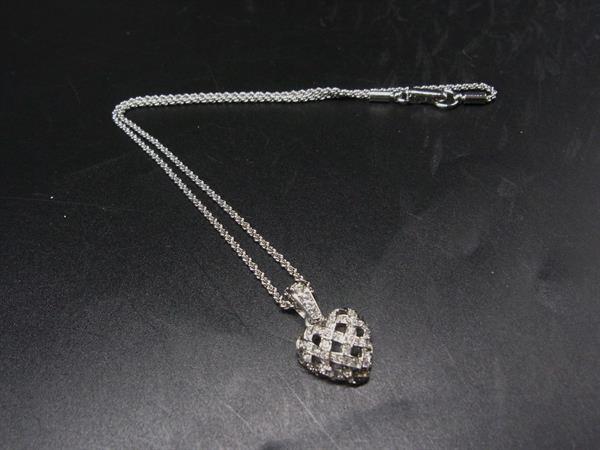 乐天商城 - SWAROVSKI スワロフスキー ラインストーン ハートモチーフ ネックレス ペンダント アクセサリー レディース シルバー系 DM0214