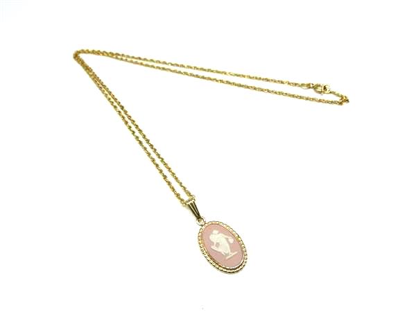 WEDGWOOD ウェッジウッド ジャスパー ネックレス ペンダント アクセサリー レディース ゴールド系×ピンク系 DM0226