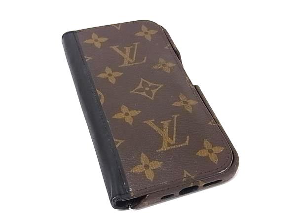 LOUIS VUITTON ルイヴィトン M82891 モノグラム フォリオ iPhone15PRO 対応 手帳型 アイフォンケース スマホケース ブラウン系 FR8352